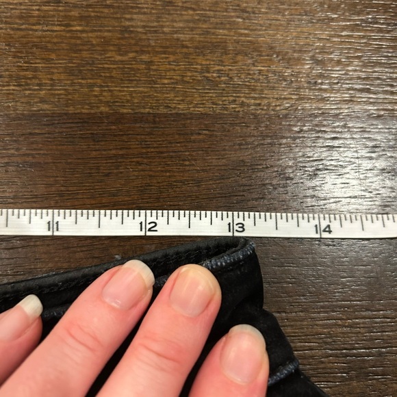 Pilcro Flocked velvet Black Denim Maxi Skirt - Picture 4 of 8